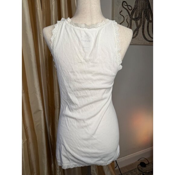 VTG OLD NAVY Lace Trim Cami Tank Top ASO Elena Gilbert ALT Lg Grunge Y2K Fairy - Picture 2 of 8